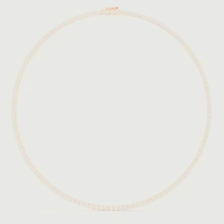 Round Cut Tennis Necklace video