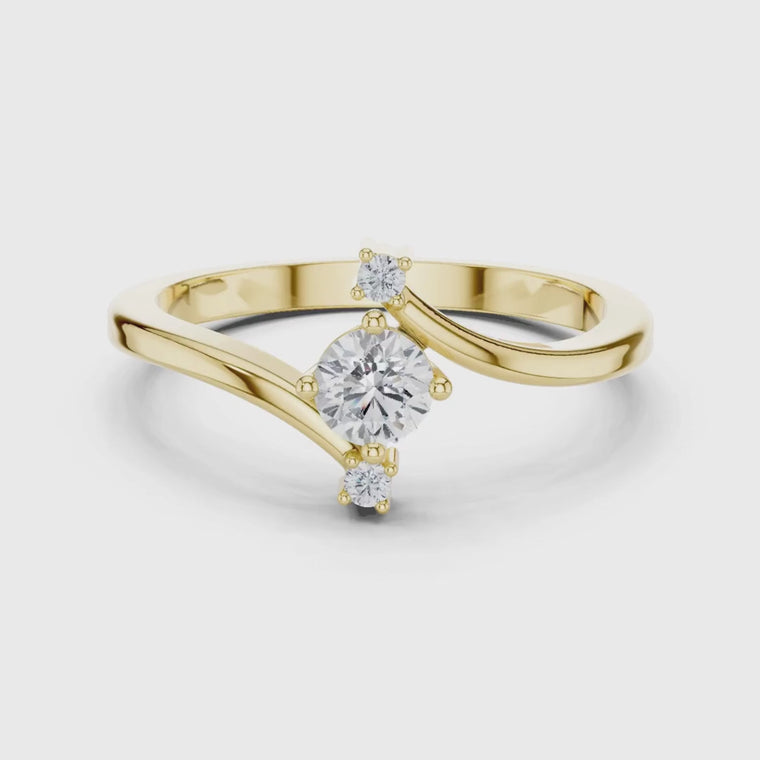 Round Contemporary Bypass Ring video