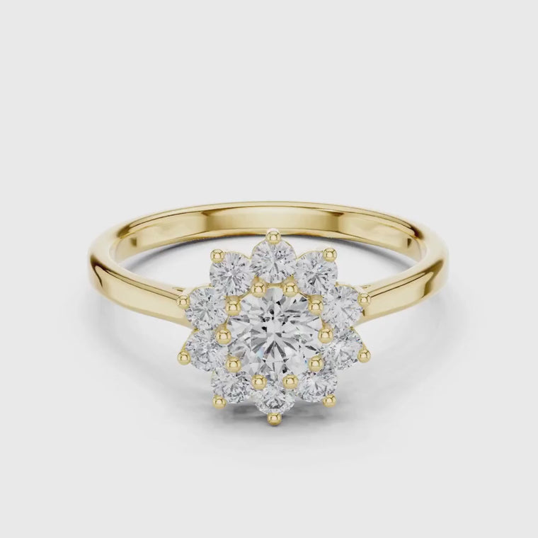 Round Cluster Ring for Women video