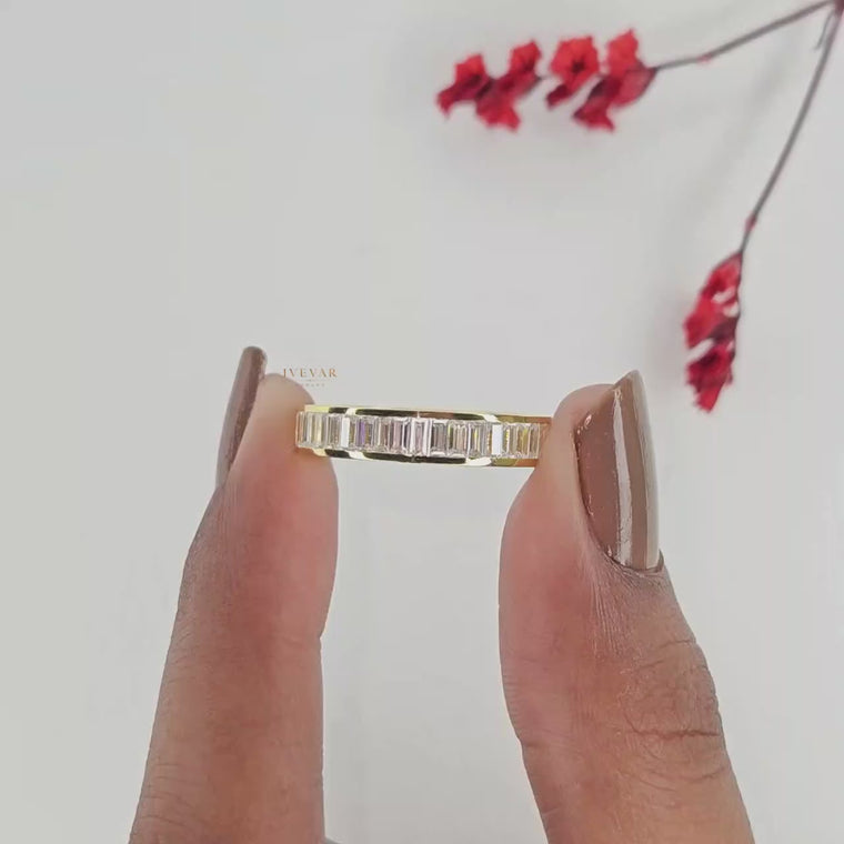 Baguette Eternity Band in Yellow Gold video