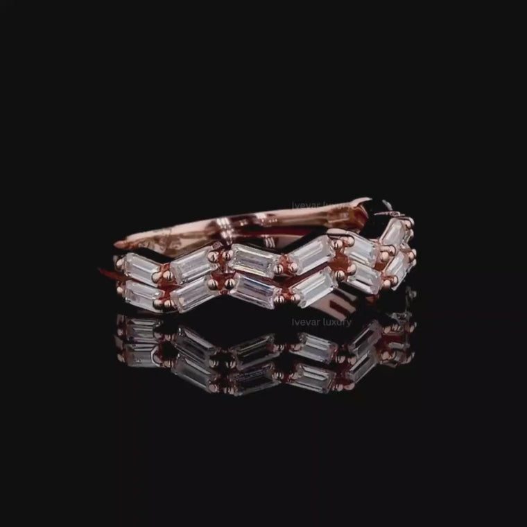 Baguette Cut Zig Zag Eternity Wedding Band video