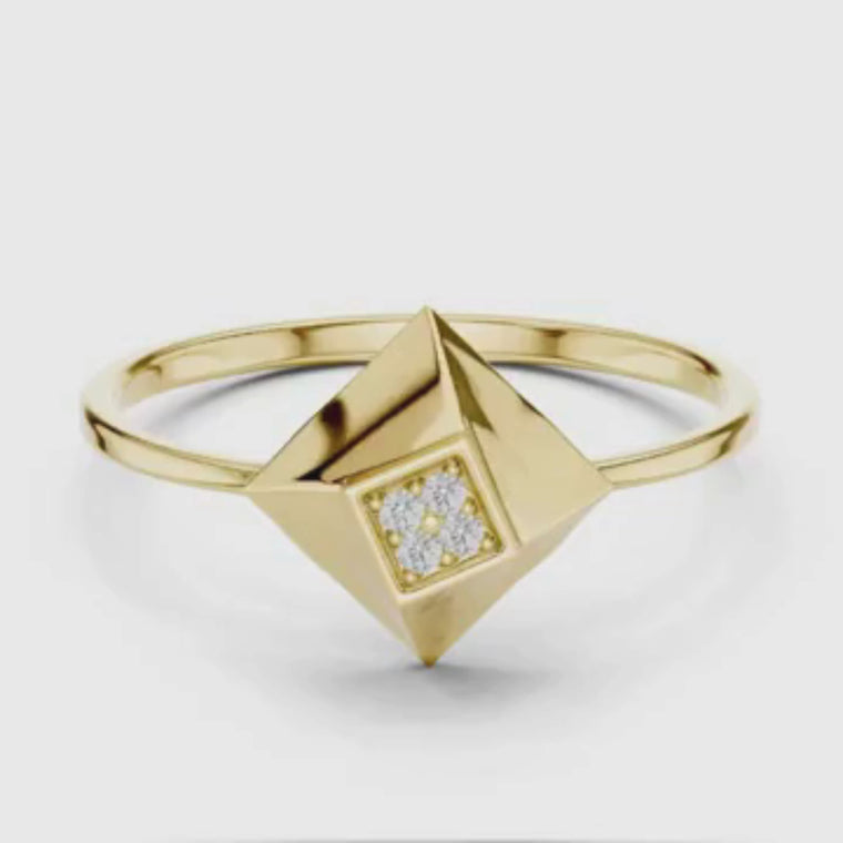 Geometric Round Cut Engagement Ring video