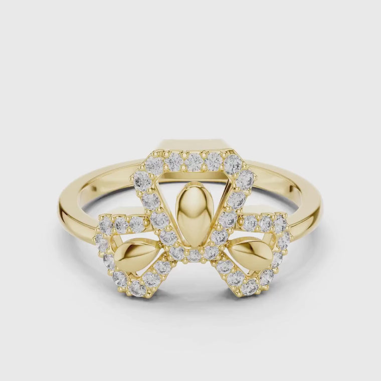 Round Cut Triple Cluster Statement Ring video