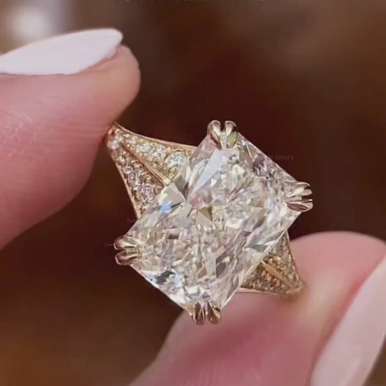 Radiant Cut Filigree Vintage Ring video