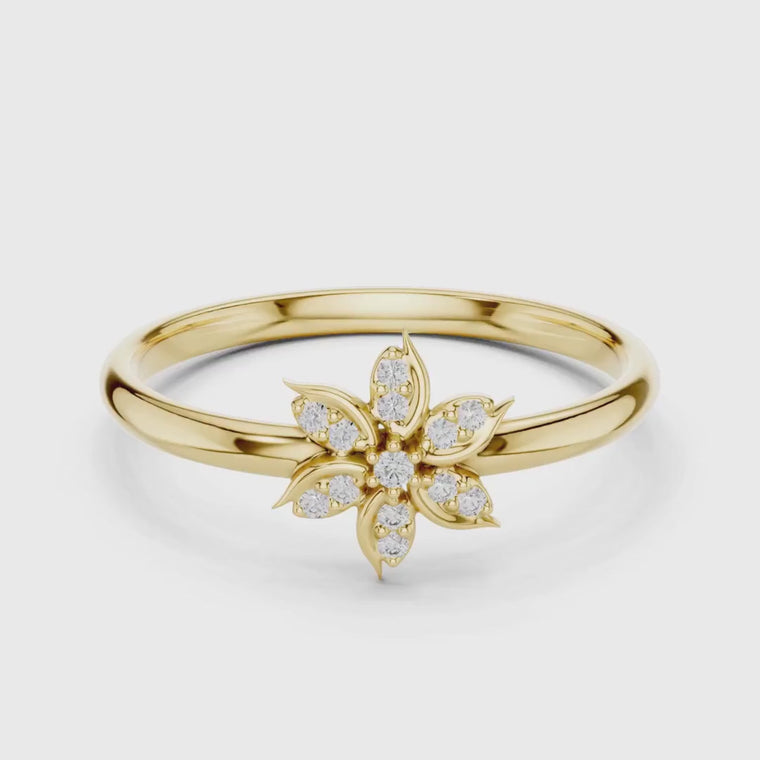 Nature Inspired Round Flower Ring video