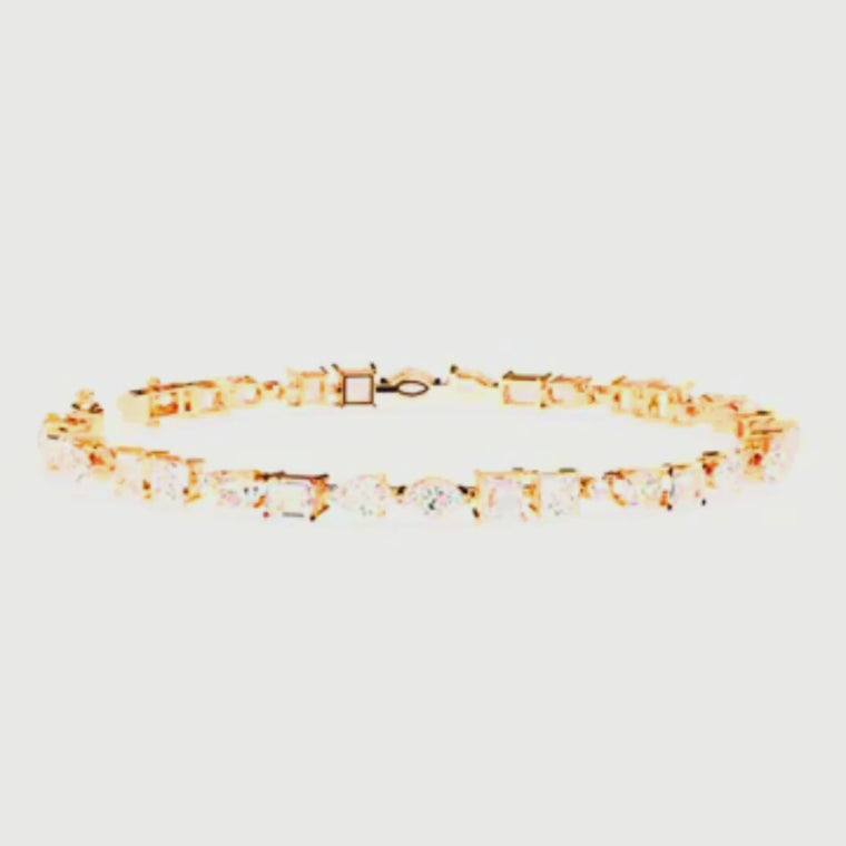 Mixed Shape Statement Tennis Bracelet video