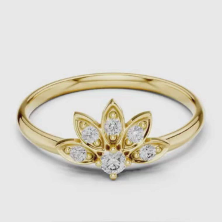 Art Deco Round Cut Anniversary Ring video