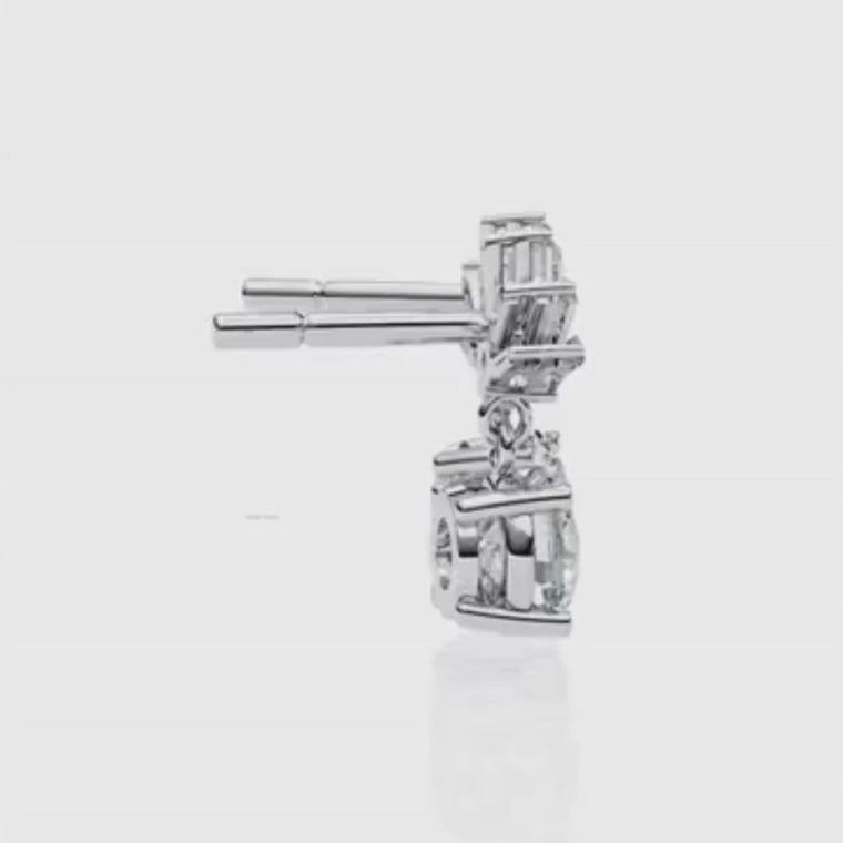 Baguette and Round Brilliant Harmony Earrings video