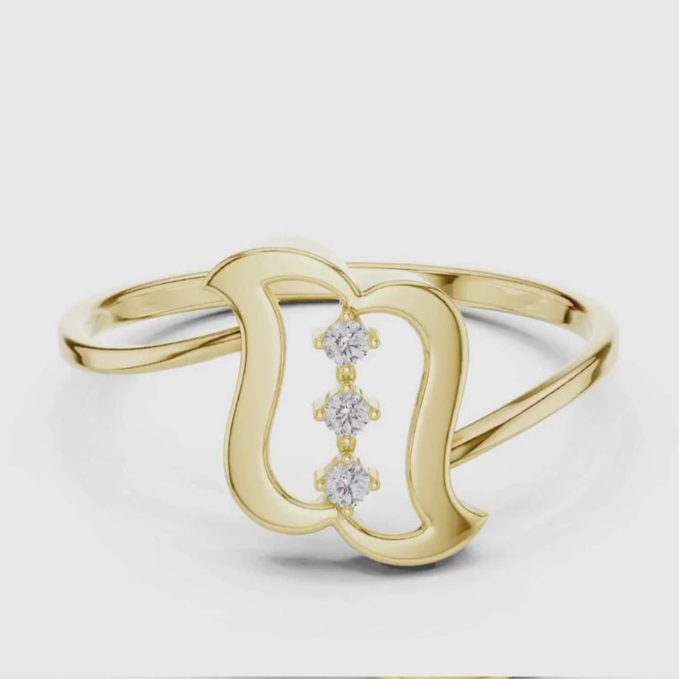 Round Trio of Brilliant Minimalist Ring video