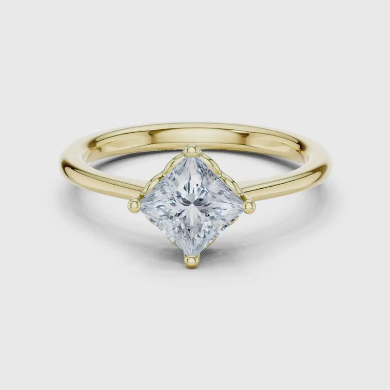 Princess Cut Solitaire Rings video