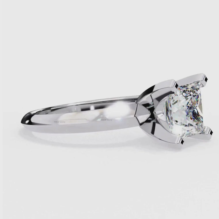 Princess Cut Engagement Ring with Distinctive Prongs video