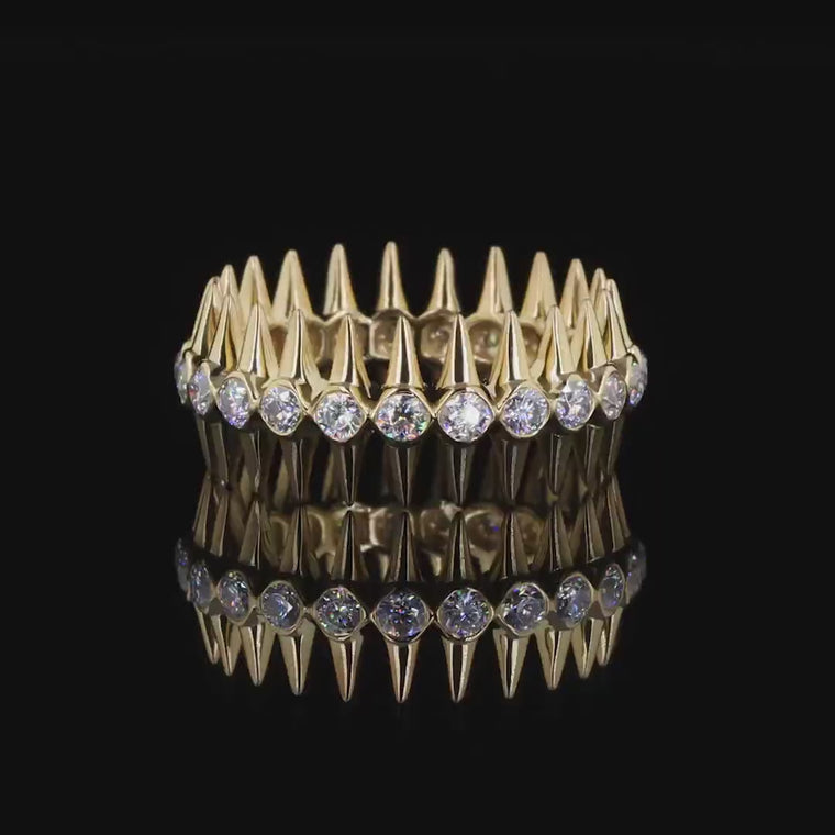 Spiked Bezel Set Round Eternity Ring video