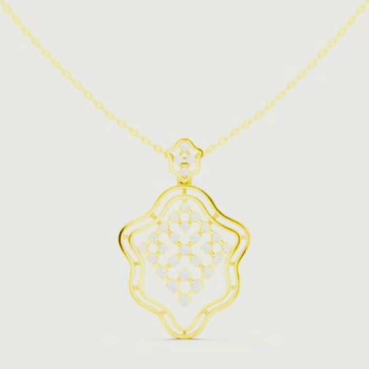 Heart Shape Leaf Inspire Pendant Necklace video
