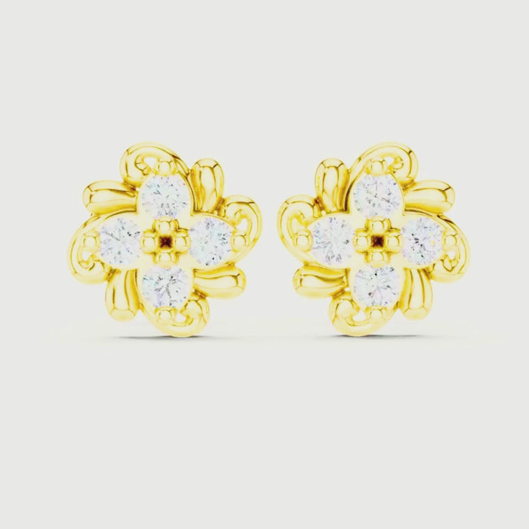 Blossom Floral Stud Earrings video