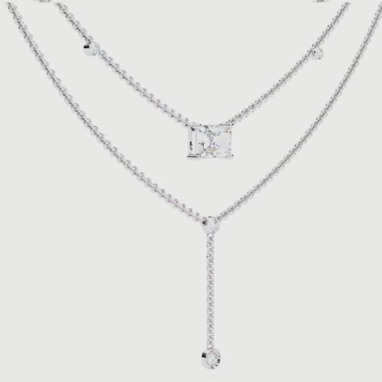 Double Layer East West Radiant Y Drop Necklace video