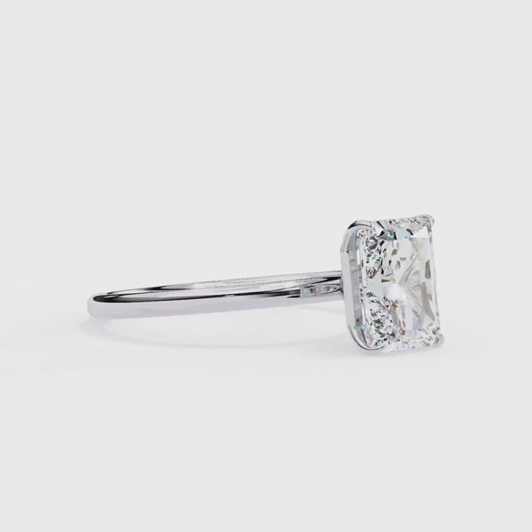 Radiant Cut With Four Prong Solitaire Promise Ring video