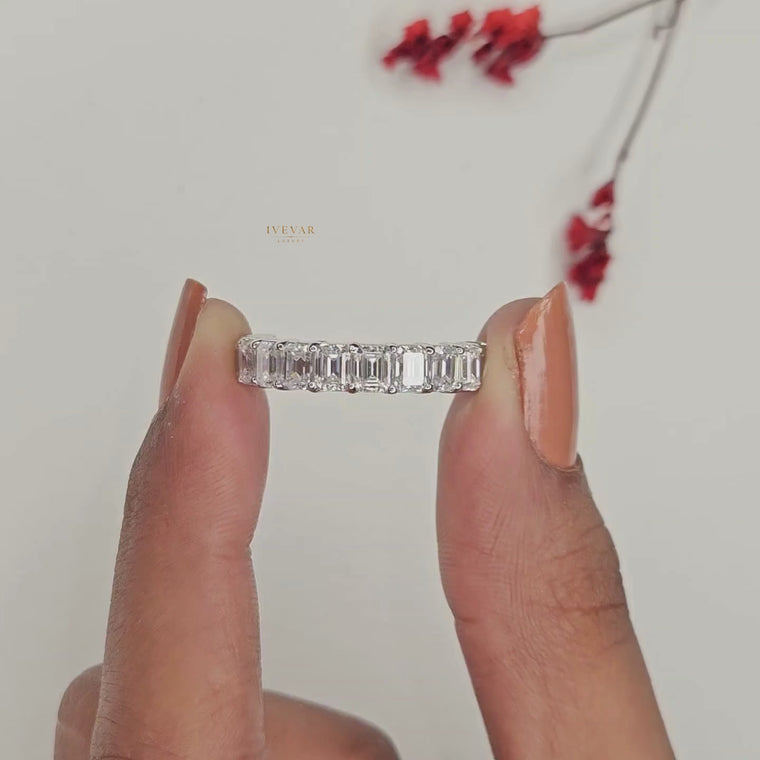 Emerald Cut Half Eternity Band video