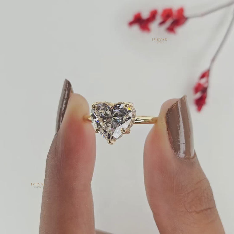 Heart Cut Triple Halo Engagement Ring video
