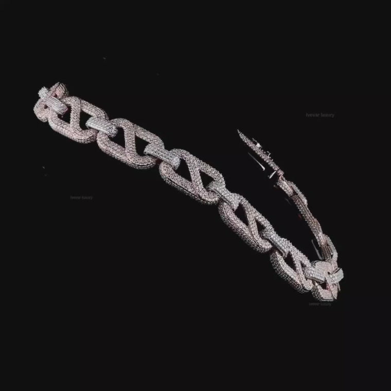 Geometric Station Link Chain with Micro Lab Grown Diamonds video