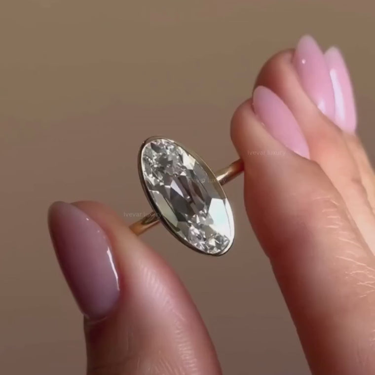 Bezel Setting Oval Cut Solitaire Ring video