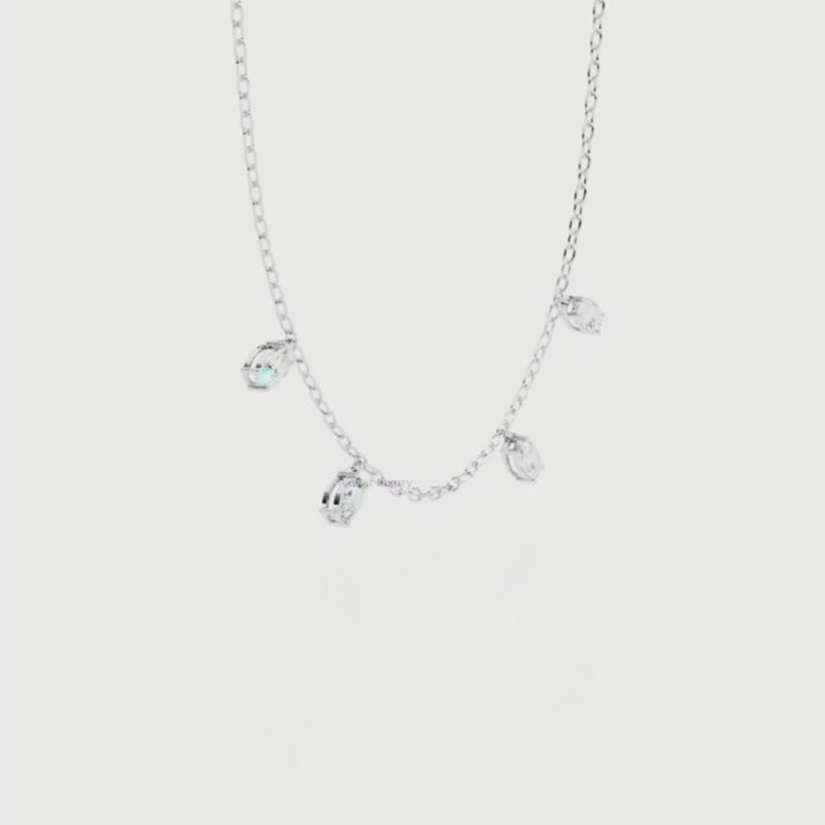 Oval Dangle Chain Necklace video