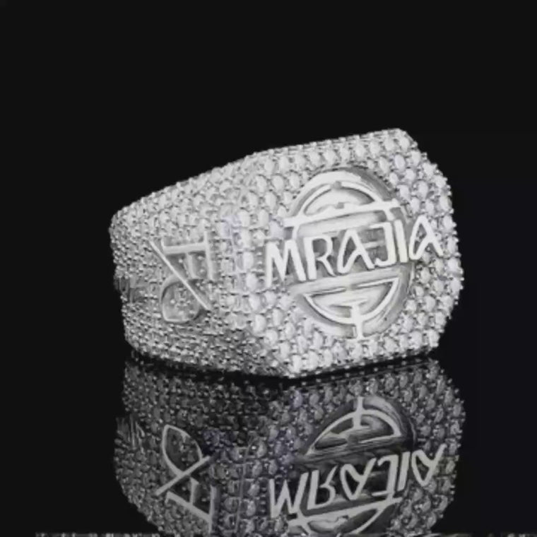 Custom Iced Out Signet Statement Ring video