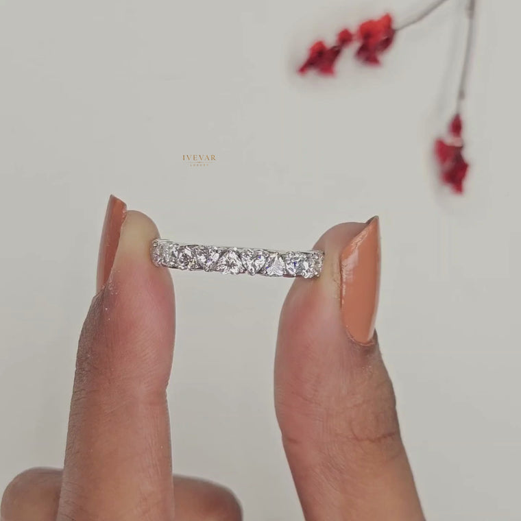 Heart Cut Half Eternity Wedding Band video