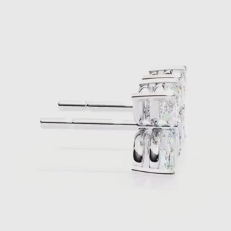 Marquise Cut Four Petal Floral Stud Earrings video