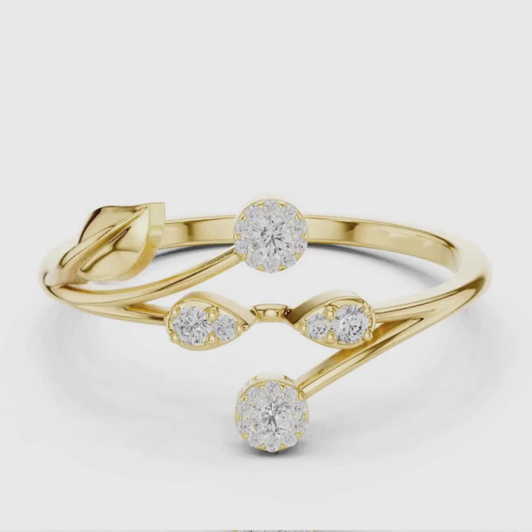 Nature-Inspired Open Wrap Promise Ring video