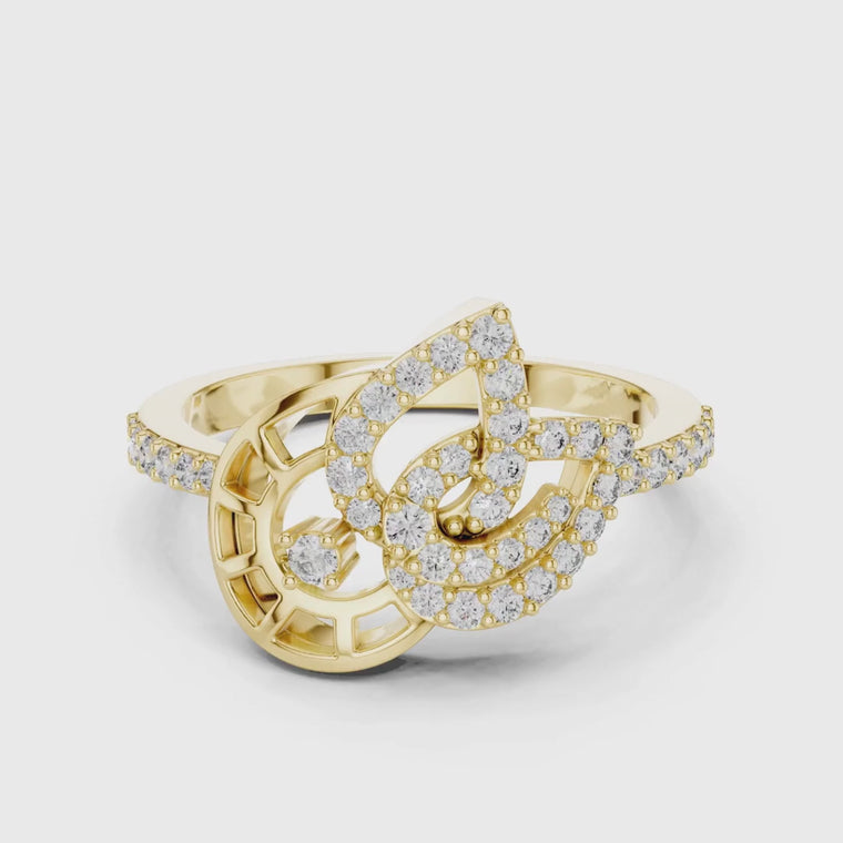 Openwork Pave Round Cut Fashion Ring video