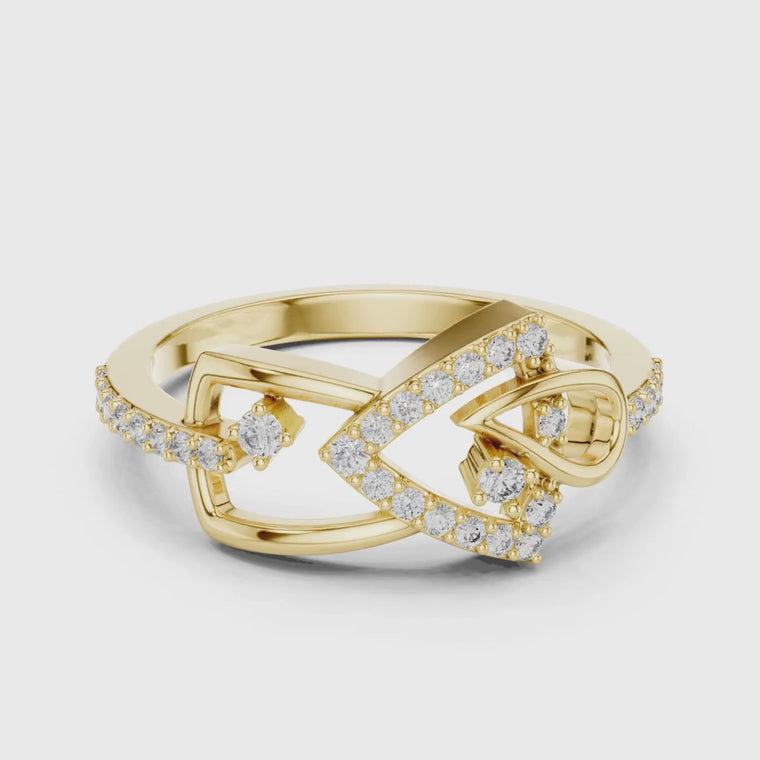 Open Trillian Shape Pave Wedding Ring video