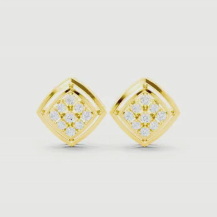 Geometric Cage Round Openwork Stud Earrings video