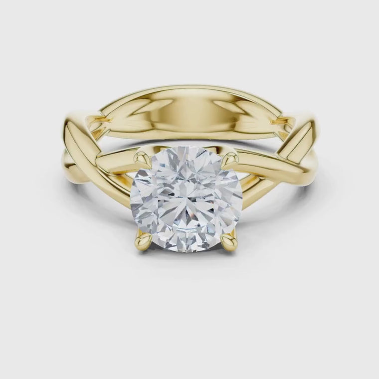 Round Cut Infinity Twist Ring video