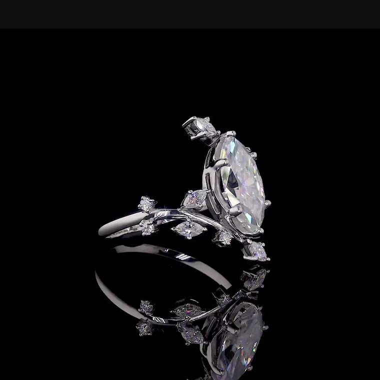 Marquise Leaf Vine Engagement Ring video