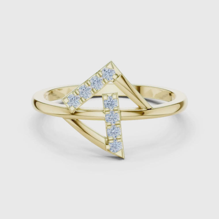 Geometric Princess Cut Promise Ring video