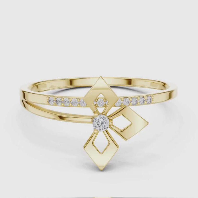 Geometric Split Shank Engagement Ring video