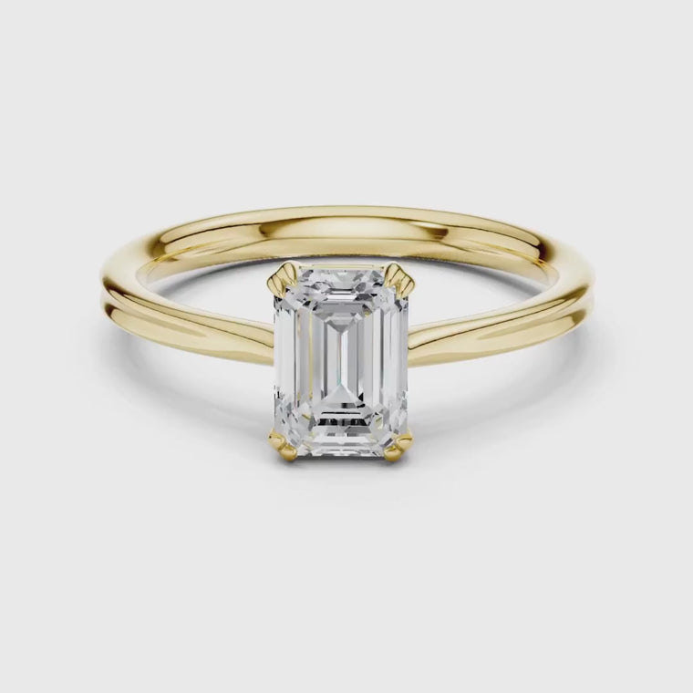 Emerald Cut Solitaire Engagement Ring video