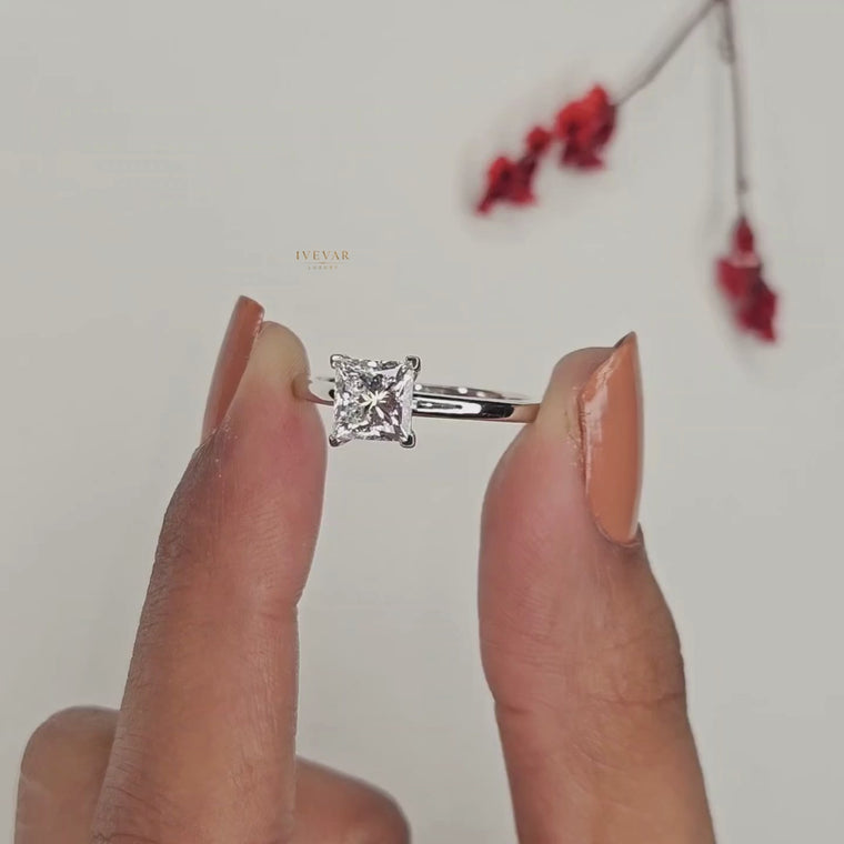 Princess Cut Solitaire Engagement Ring video