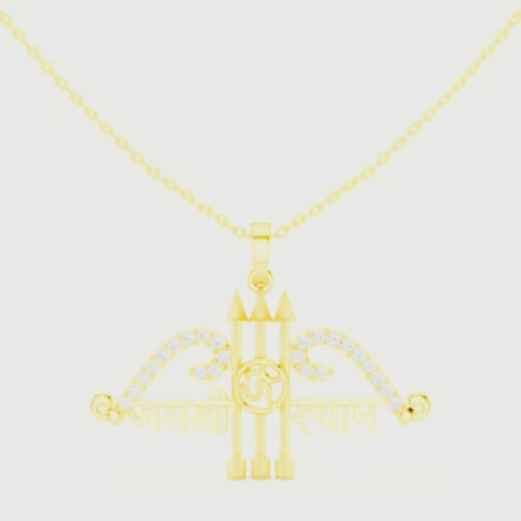 Spiritual Jai Shree Shyam Bow Arrow Om Pendant video