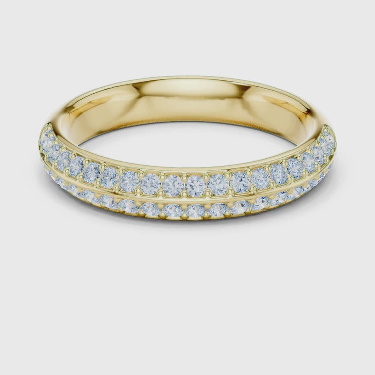 Round Pave Wedding Band video