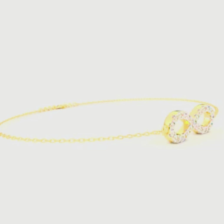 Round Infinity Symbol Cable Chain Bracelet for Women video