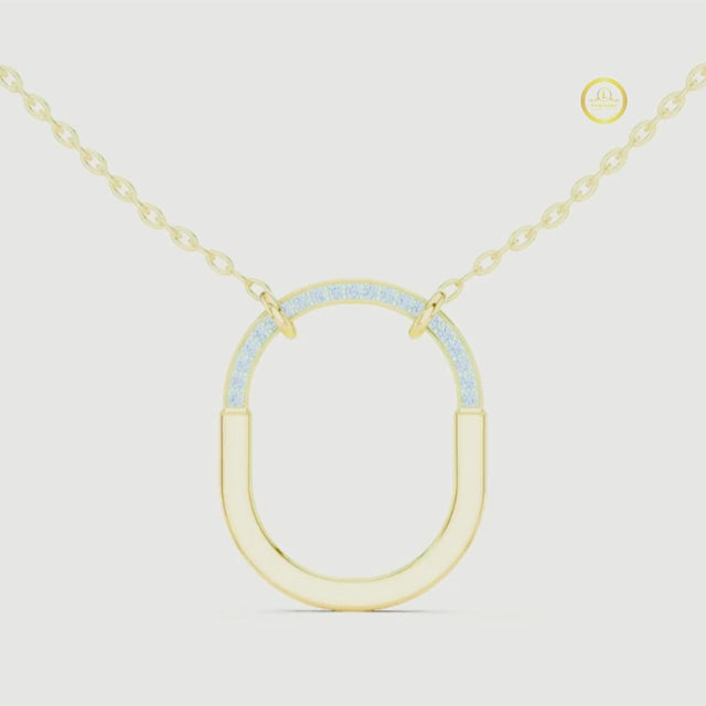 U Shape Hardware Pattern Statement Pendant video