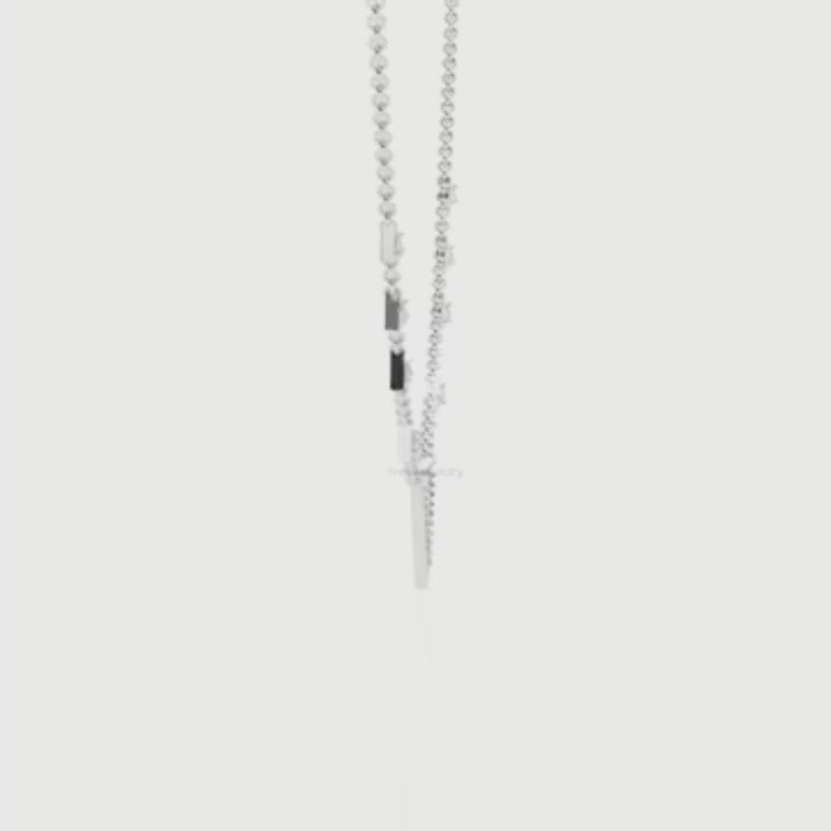 Open Triangle Pave Station Pendant Necklace video