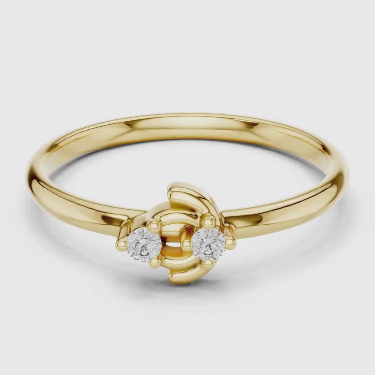 Open Circle Round Cut Ring with Brilliant Accents video