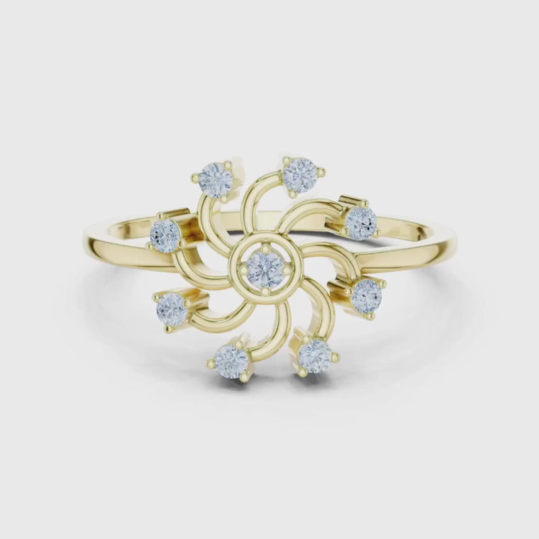 Floral Spiral Statement Ring video