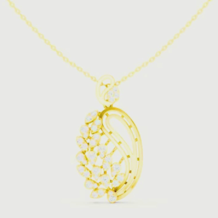 Leaf Motif Nature Inspire Pendant Necklace video
