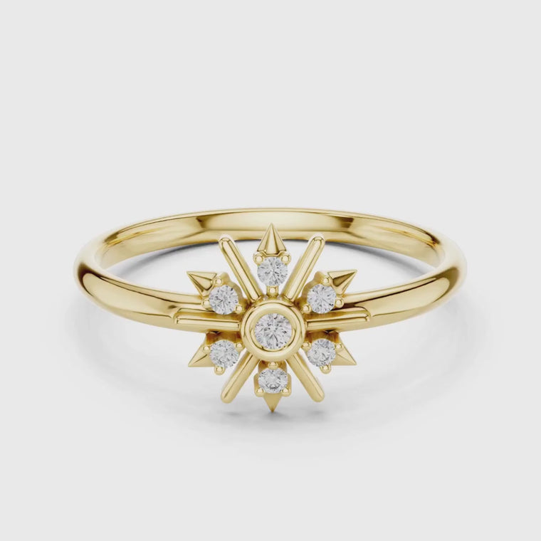 Round Cut Ring With Brilliant Accents video