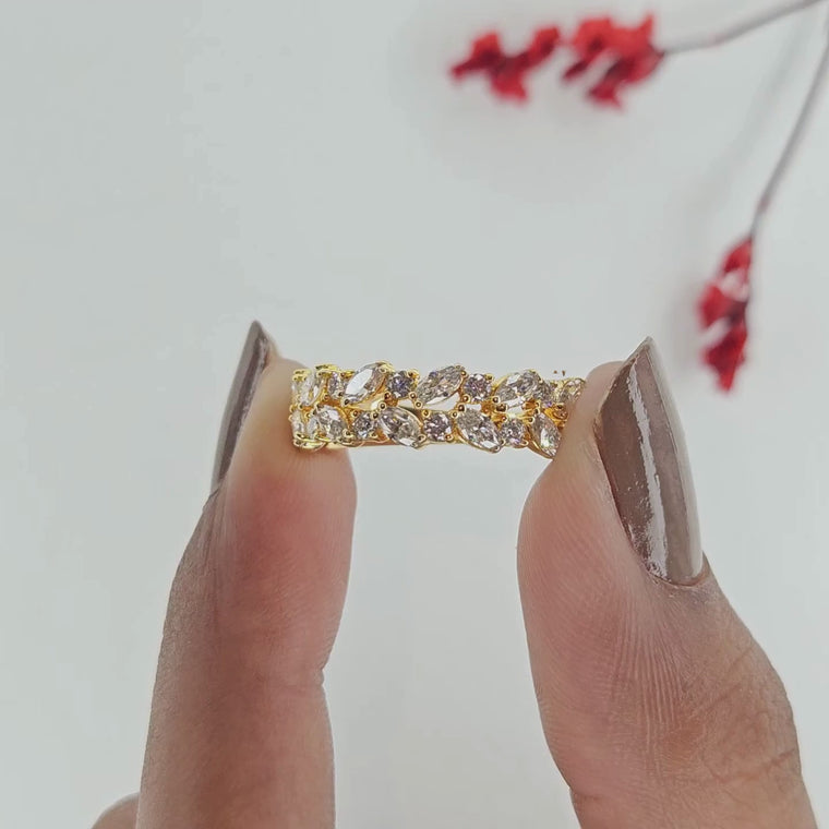 Marquise & Round Eternity Wedding Band video