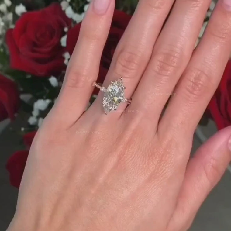 Minimalist Marquise Cut Engagement Ring video