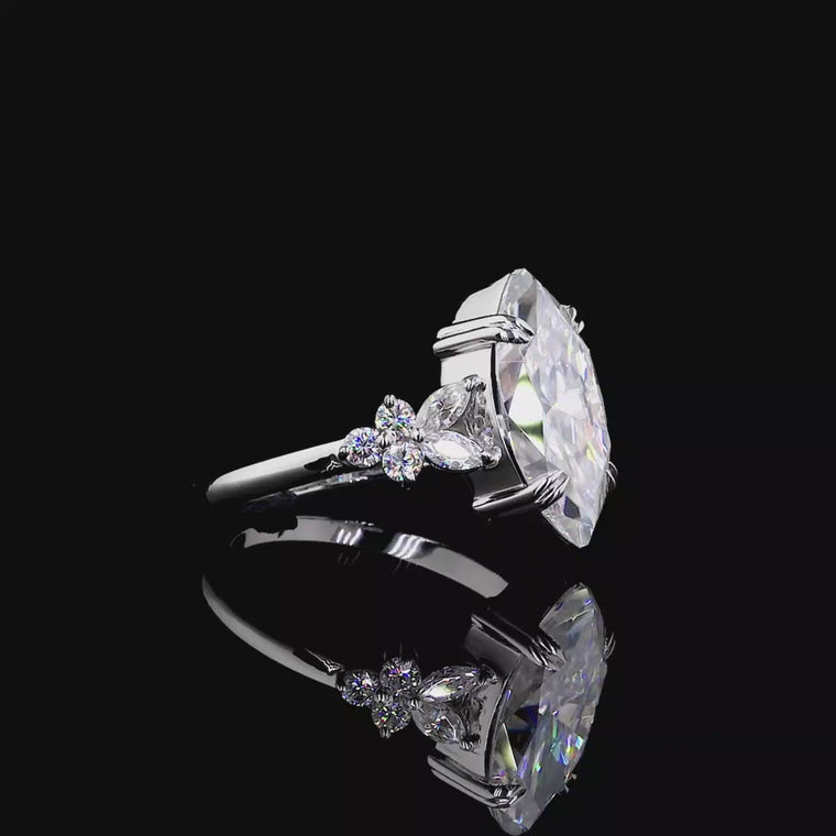 Marquise Cut Three Stone Engagement Ring video